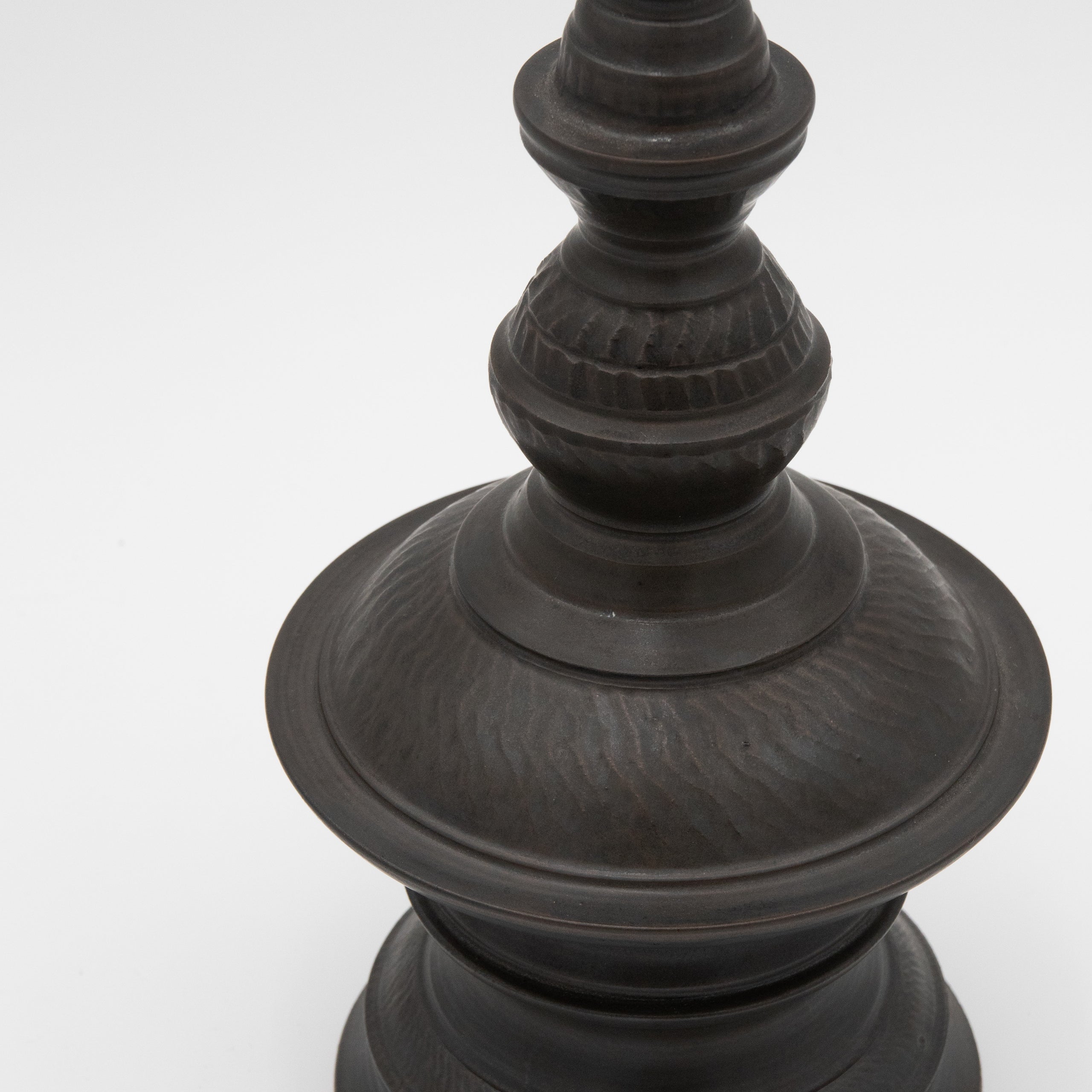 Alkimia Stoneware | Matte Black Stoneware Candlestick
