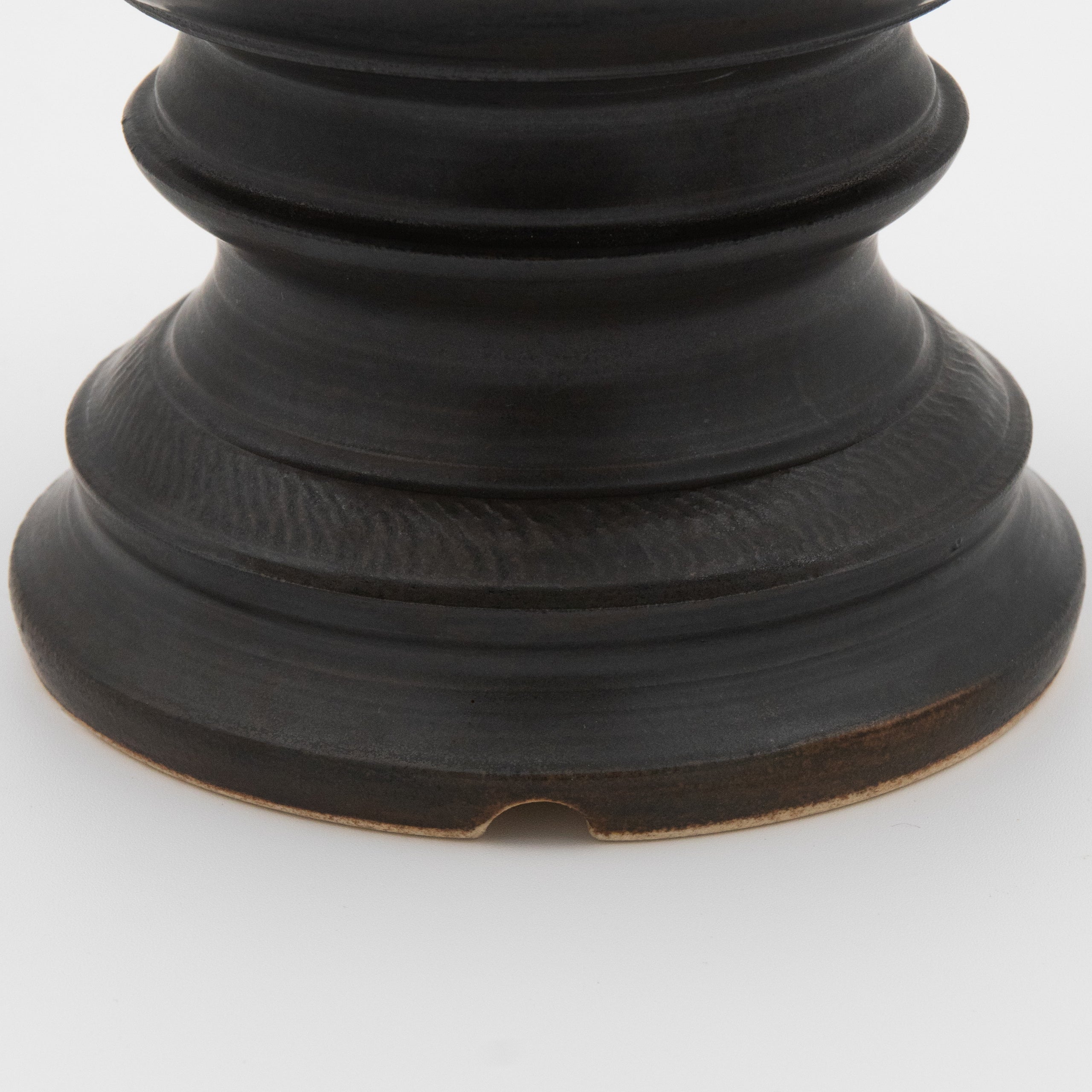 Alkimia Stoneware | Matte Black Stoneware Candlestick