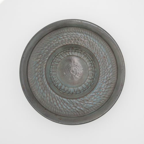Alkimia Stoneware | Gray Textured Shallow Bowl