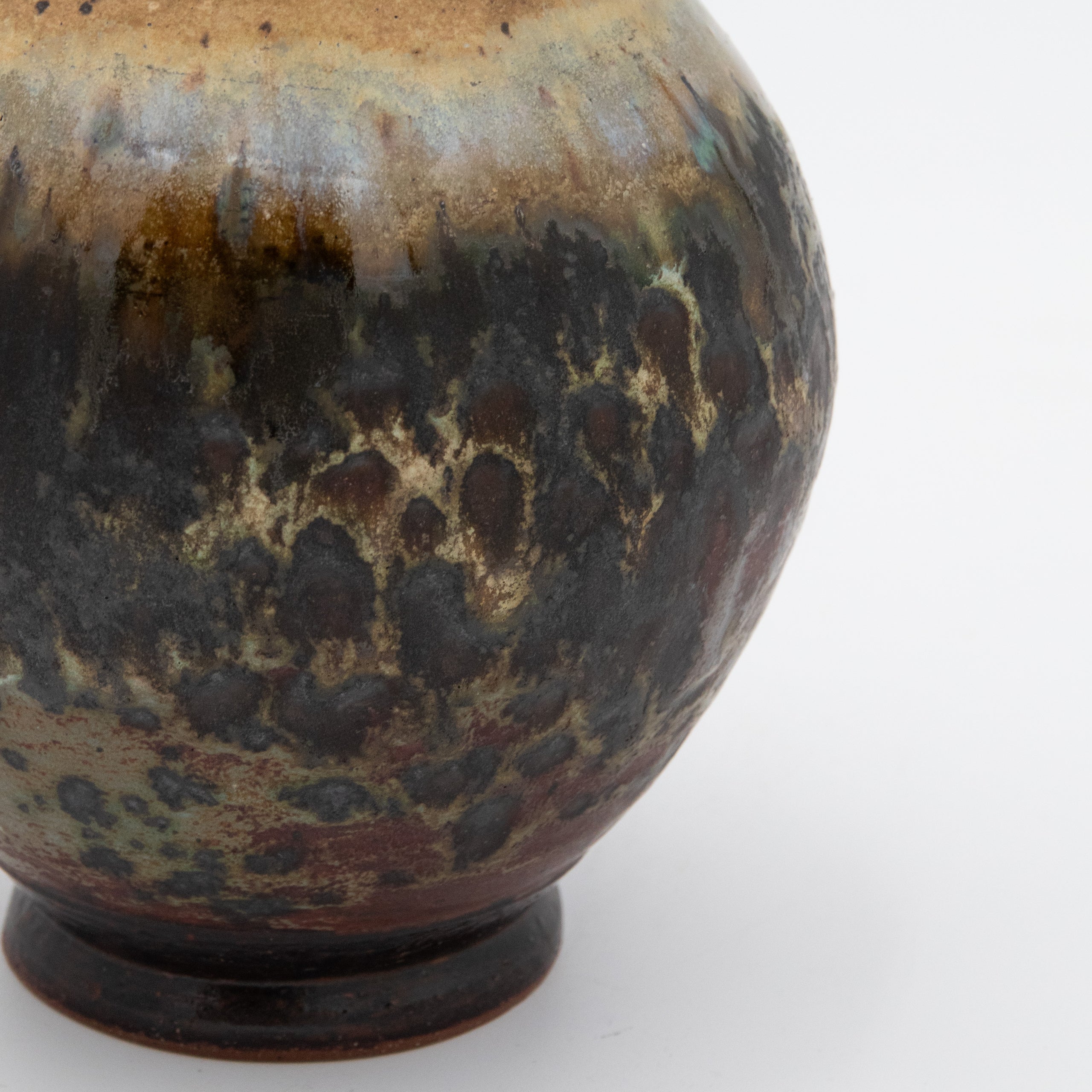 Alkimia Stoneware | Beige + Brown Long Neck Vase