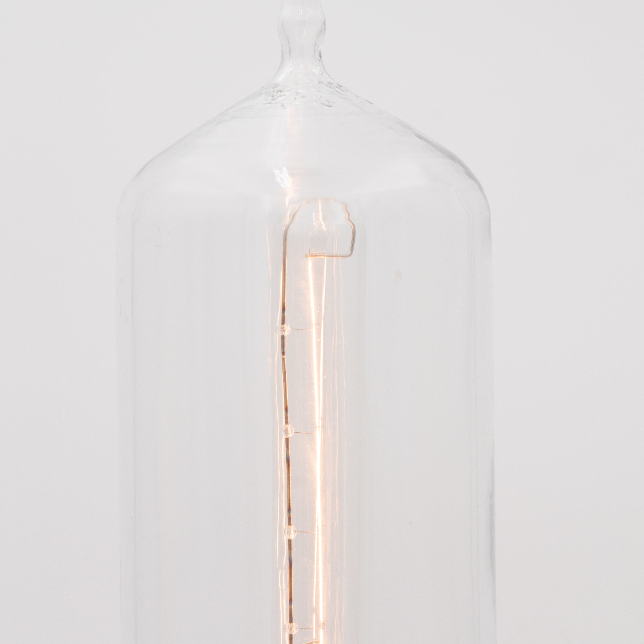 Vintage Lab Glass + Wood Block Base Table Lamp