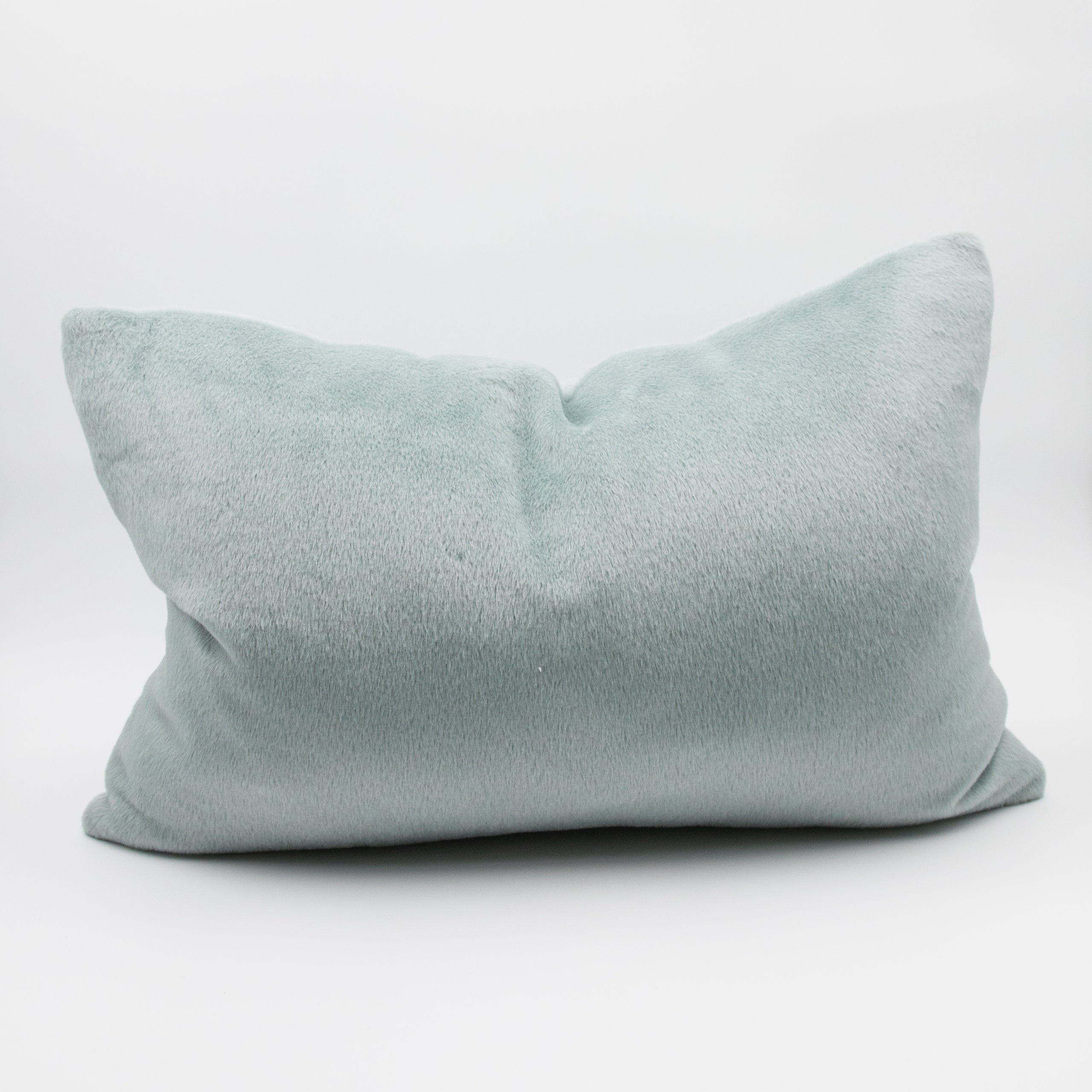 Aquamarine Alpaca Lumbar Pillow