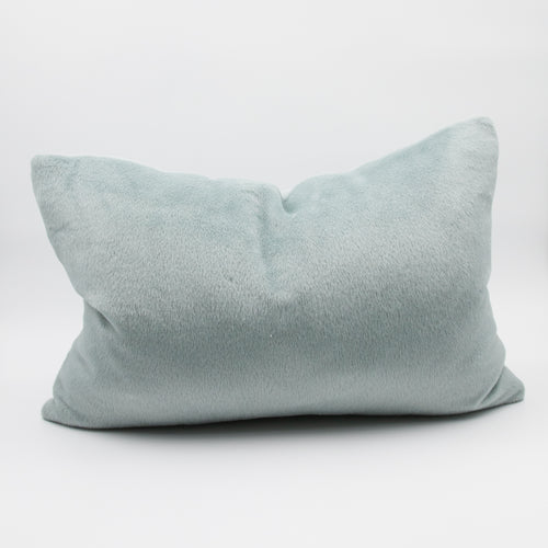 Aquamarine Alpaca Lumbar Pillow