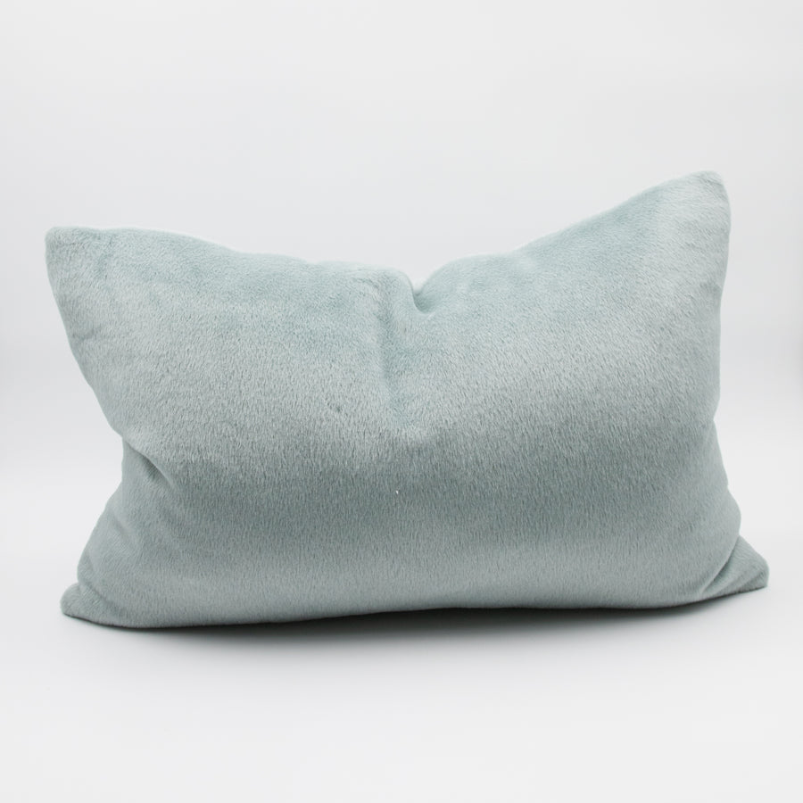 Aquamarine Alpaca Lumbar Pillow
