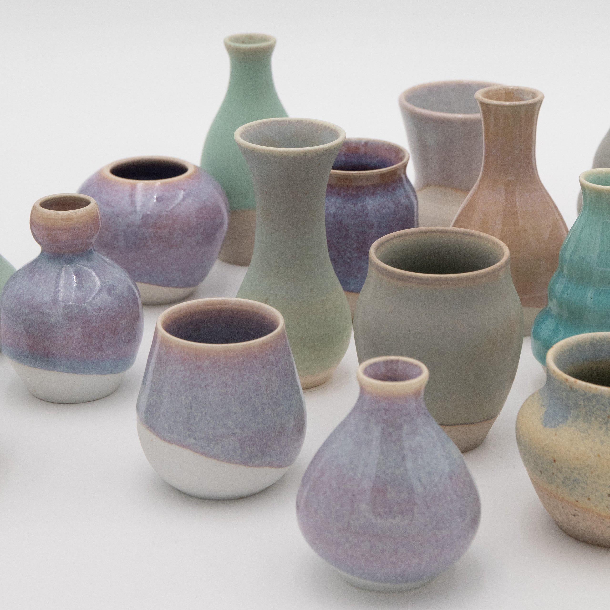 Sara Pilchman Ceramics | Tiny Pots - Sunset Mix