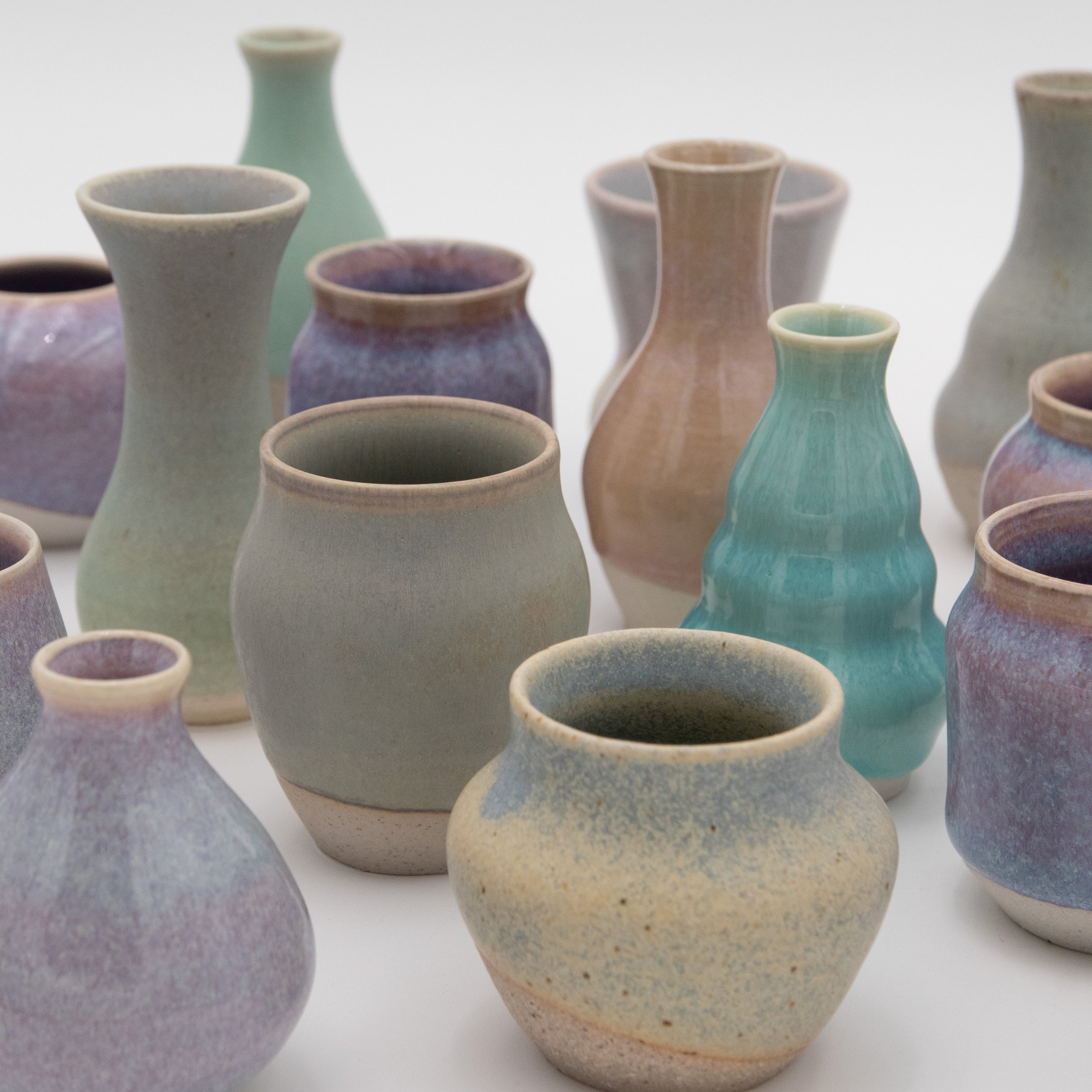 Sara Pilchman Ceramics | Tiny Pots - Sunset Mix