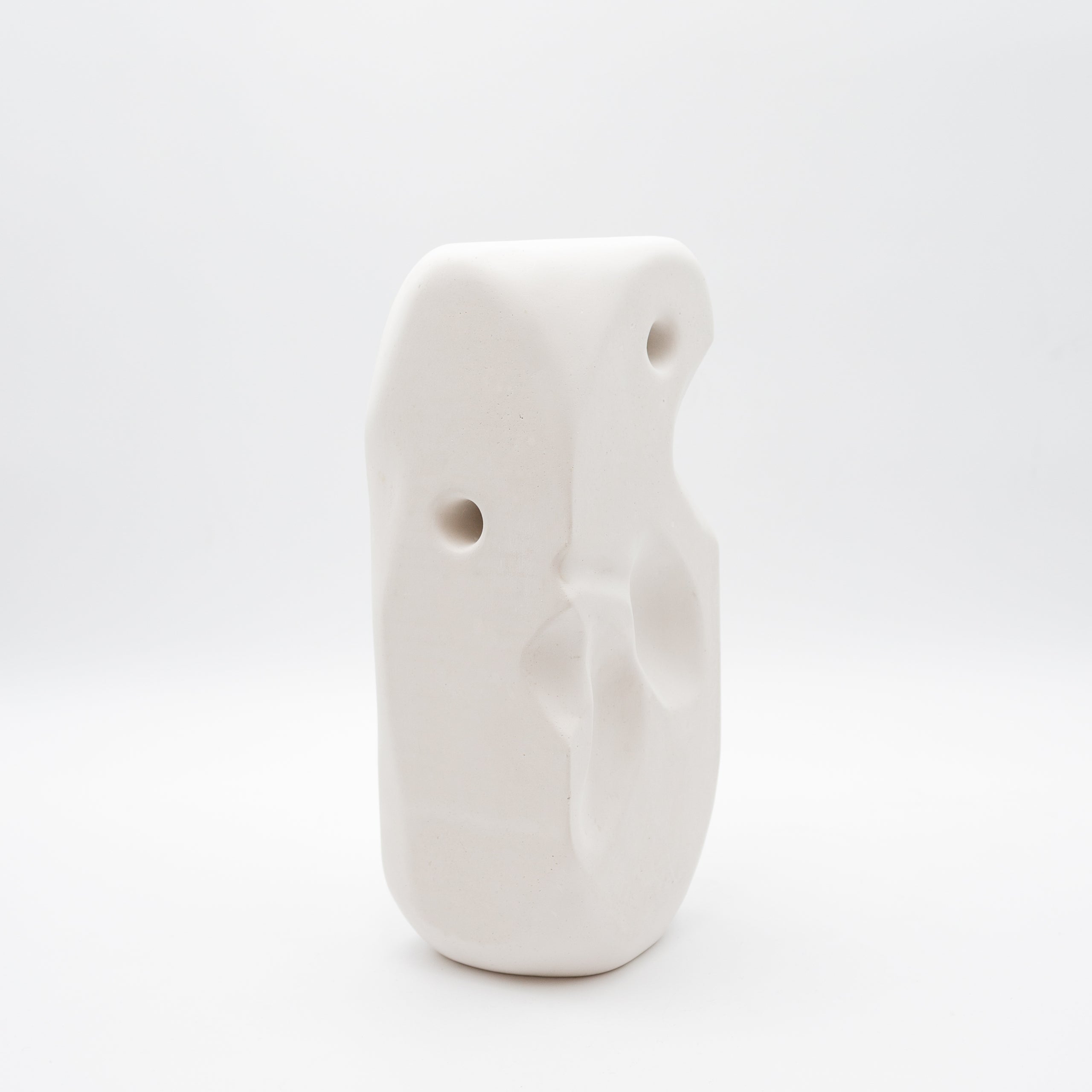 Modernist Cast White Stone Sculpture