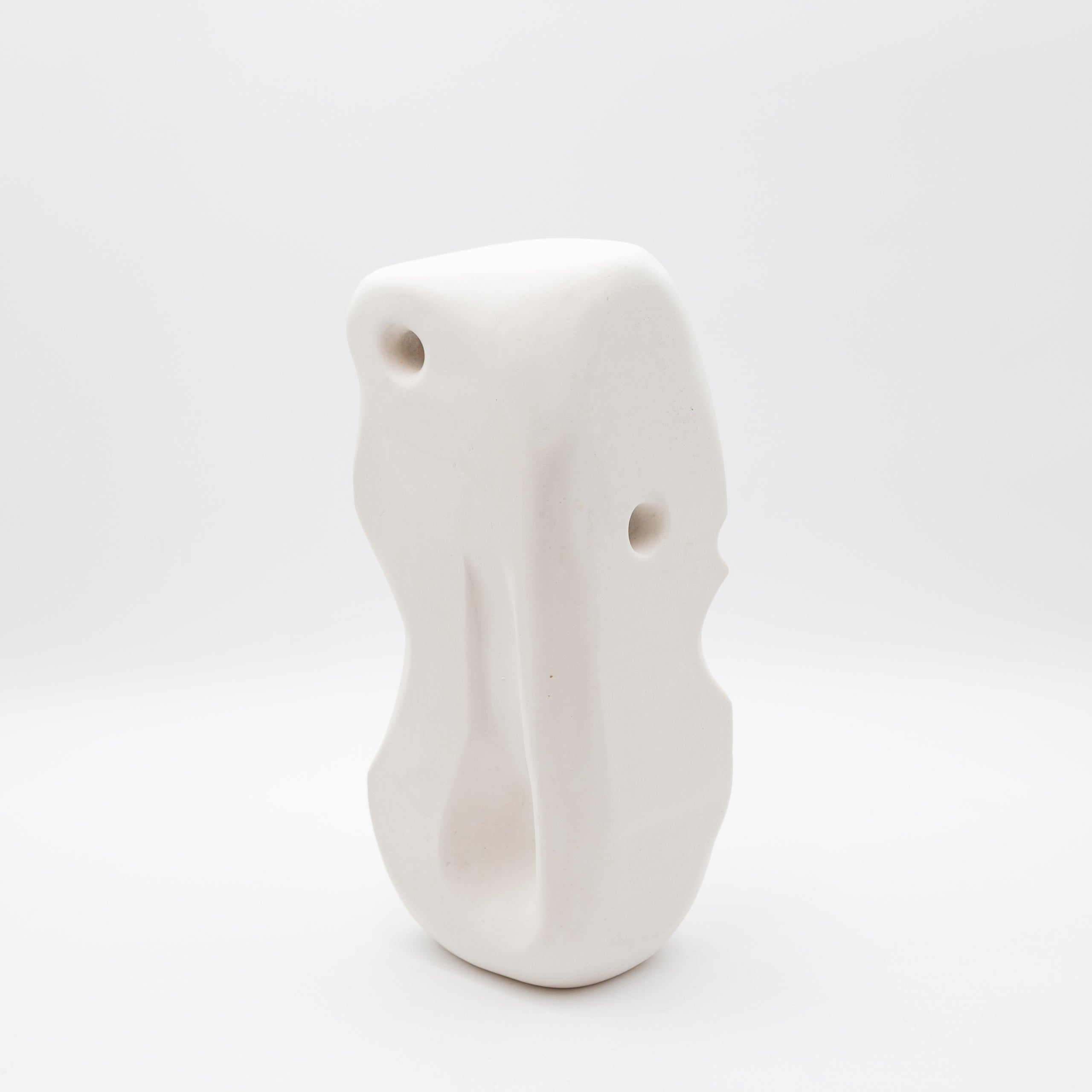 Modernist Cast White Stone Sculpture