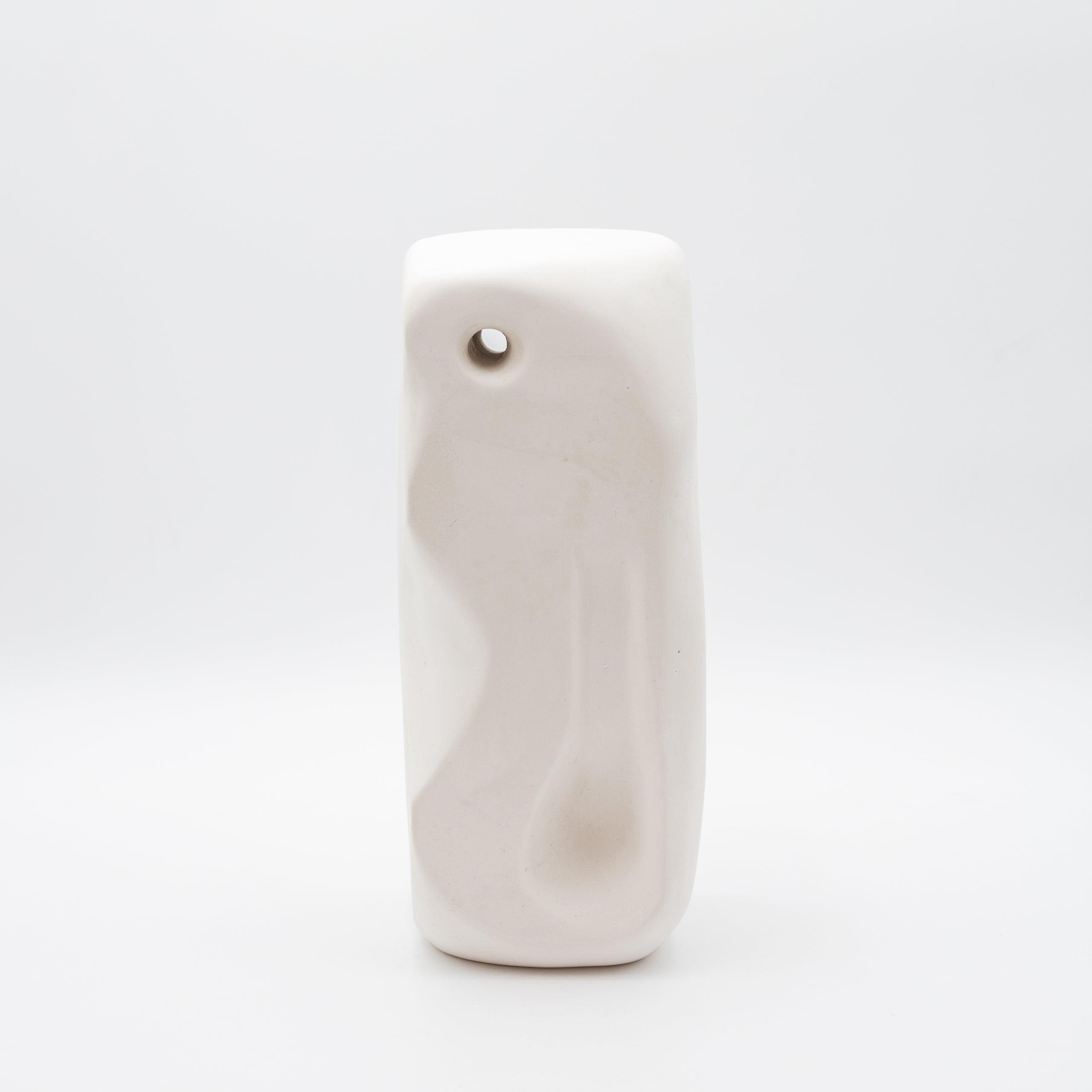 Modernist Cast White Stone Sculpture