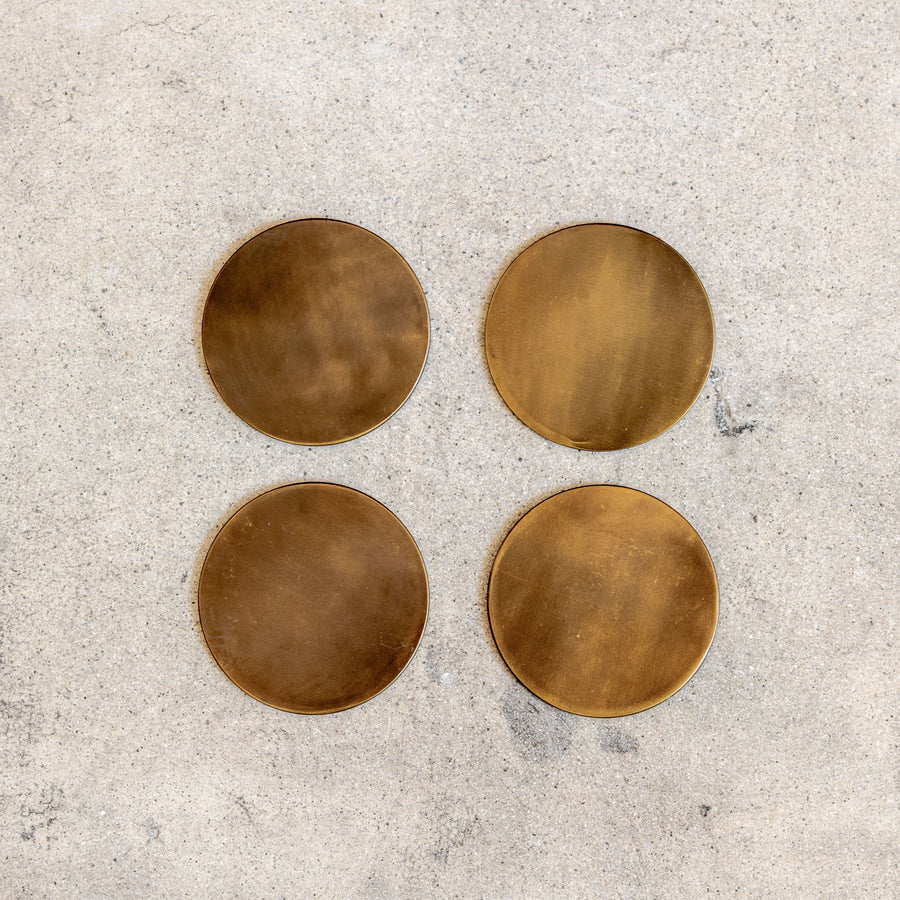 Brass Coaster Set