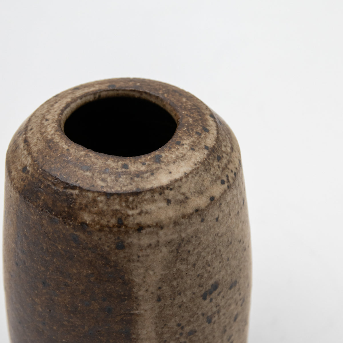Two-Tone Speckled Stoneware Vessel
