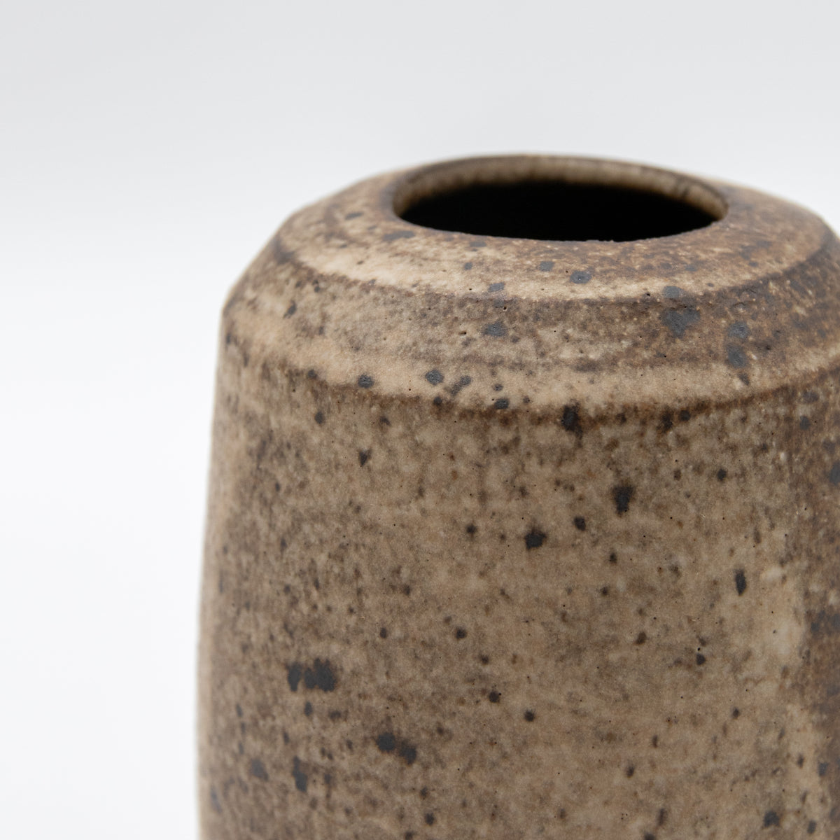 Two-Tone Speckled Stoneware Vessel
