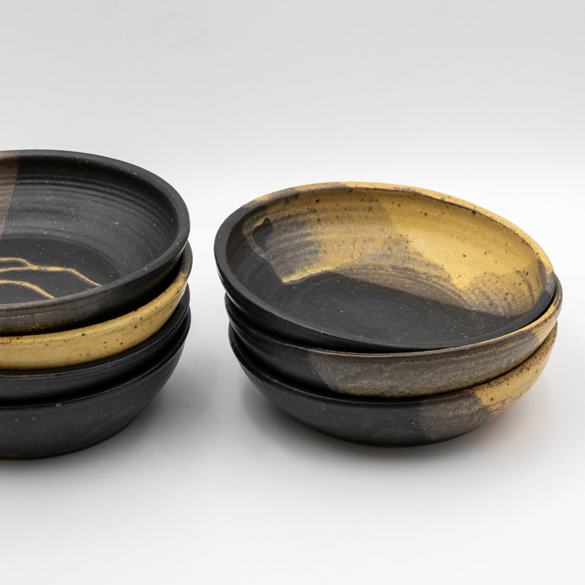 Two-Tone Glazed Stoneware Bowl