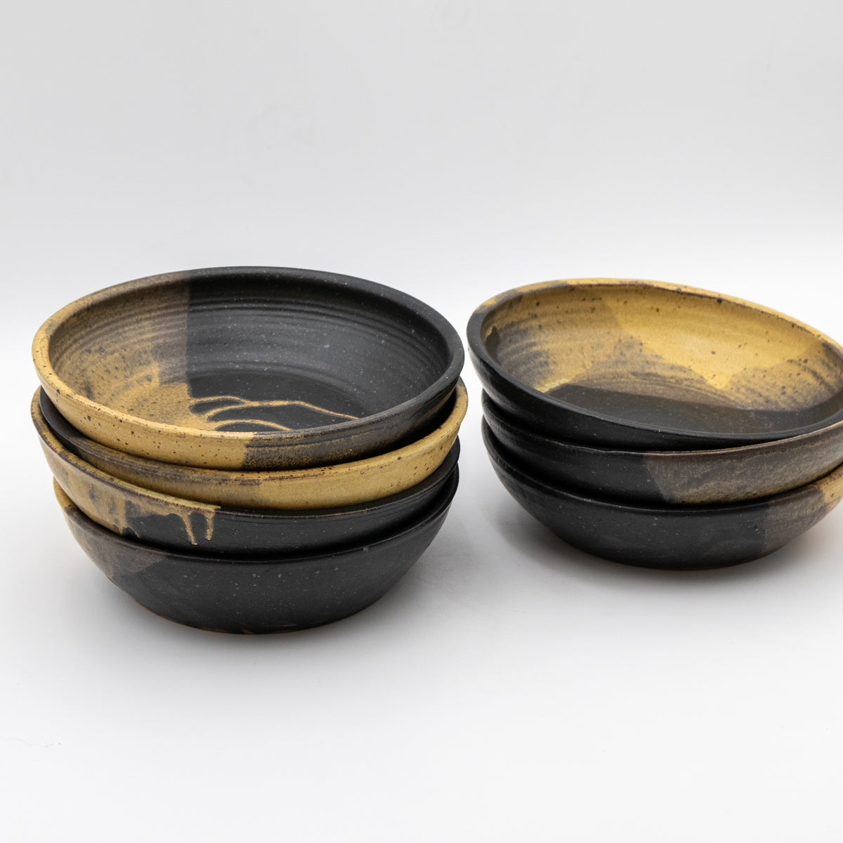 Two-Tone Glazed Stoneware Bowl