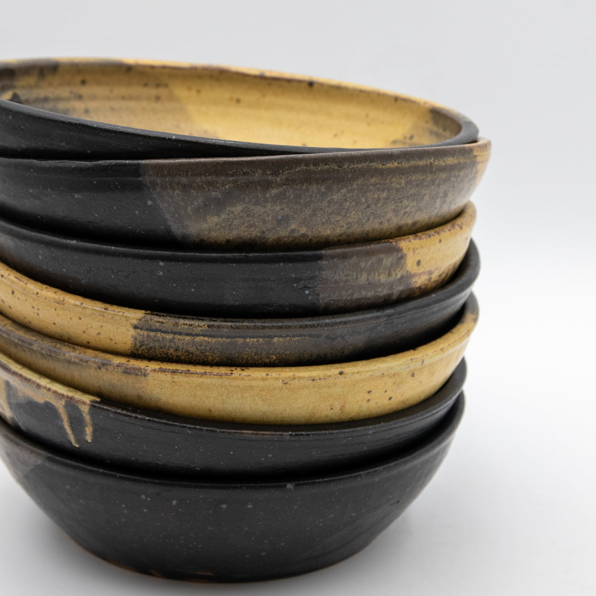 Two-Tone Glazed Stoneware Bowl
