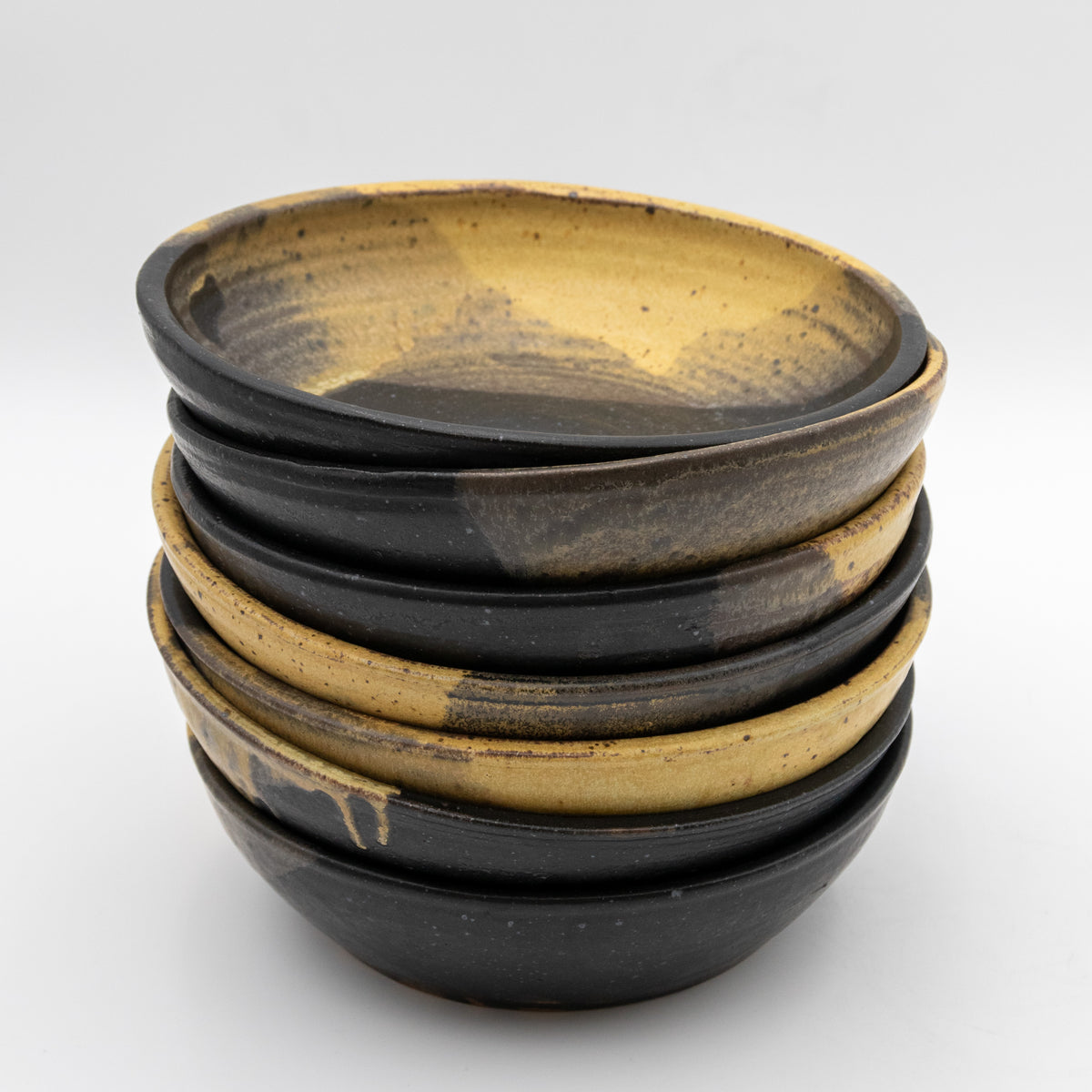 Two-Tone Glazed Stoneware Bowl