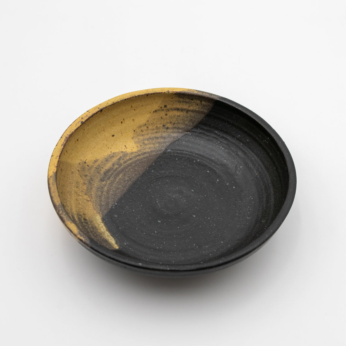 Two-Tone Glazed Stoneware Bowl