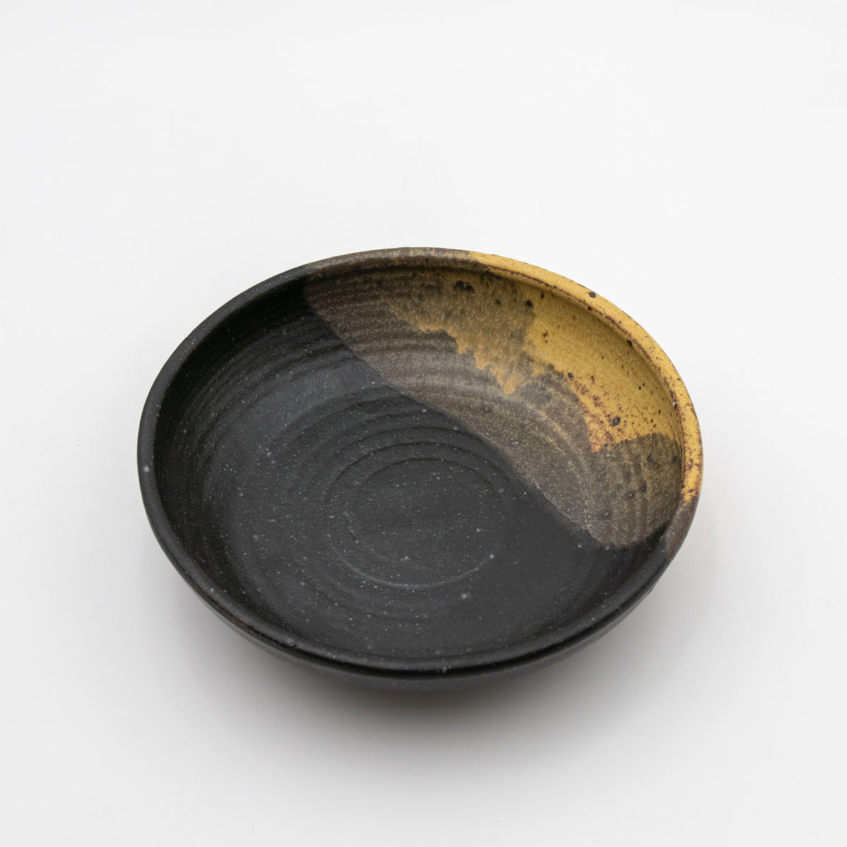 Two-Tone Glazed Stoneware Bowl