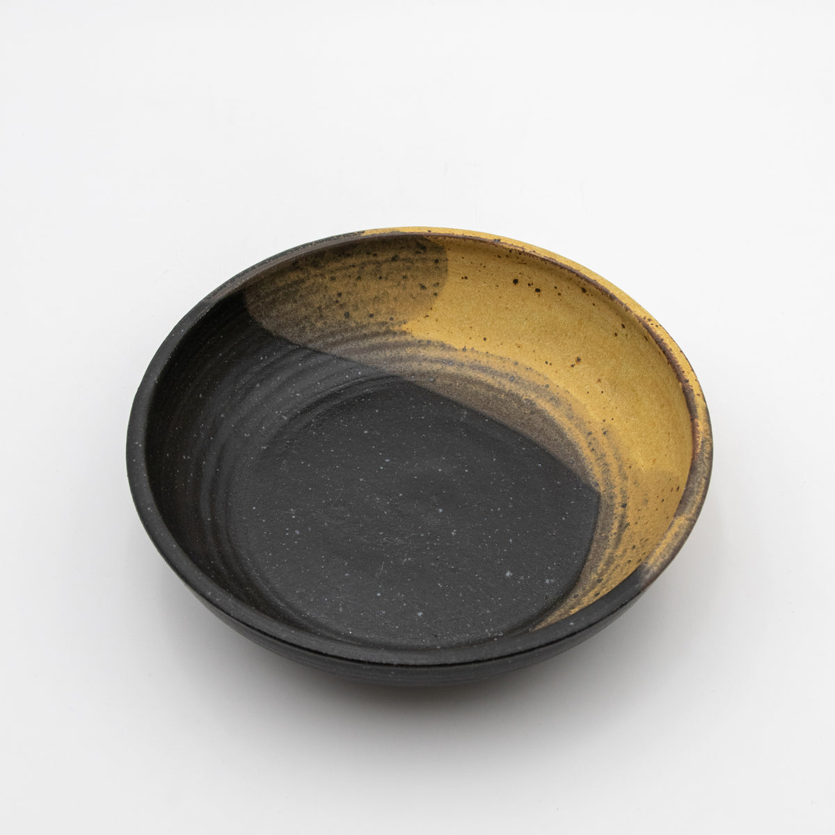Two-Tone Glazed Stoneware Bowl