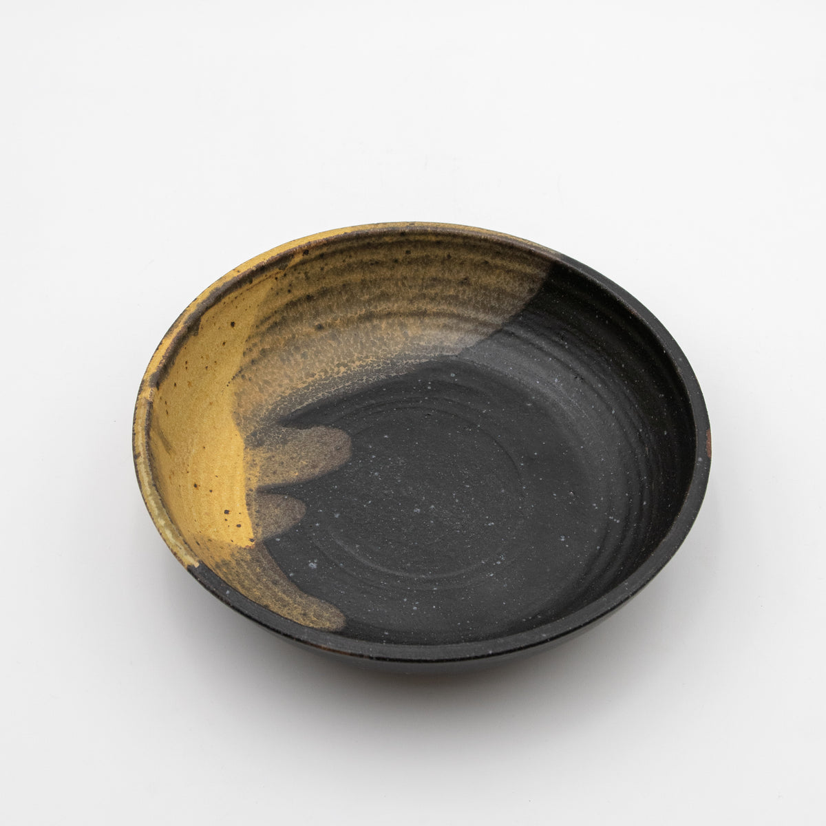 Two-Tone Glazed Stoneware Bowl