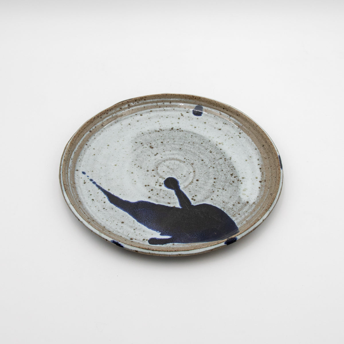 Cobalt Splatter Stoneware Plate