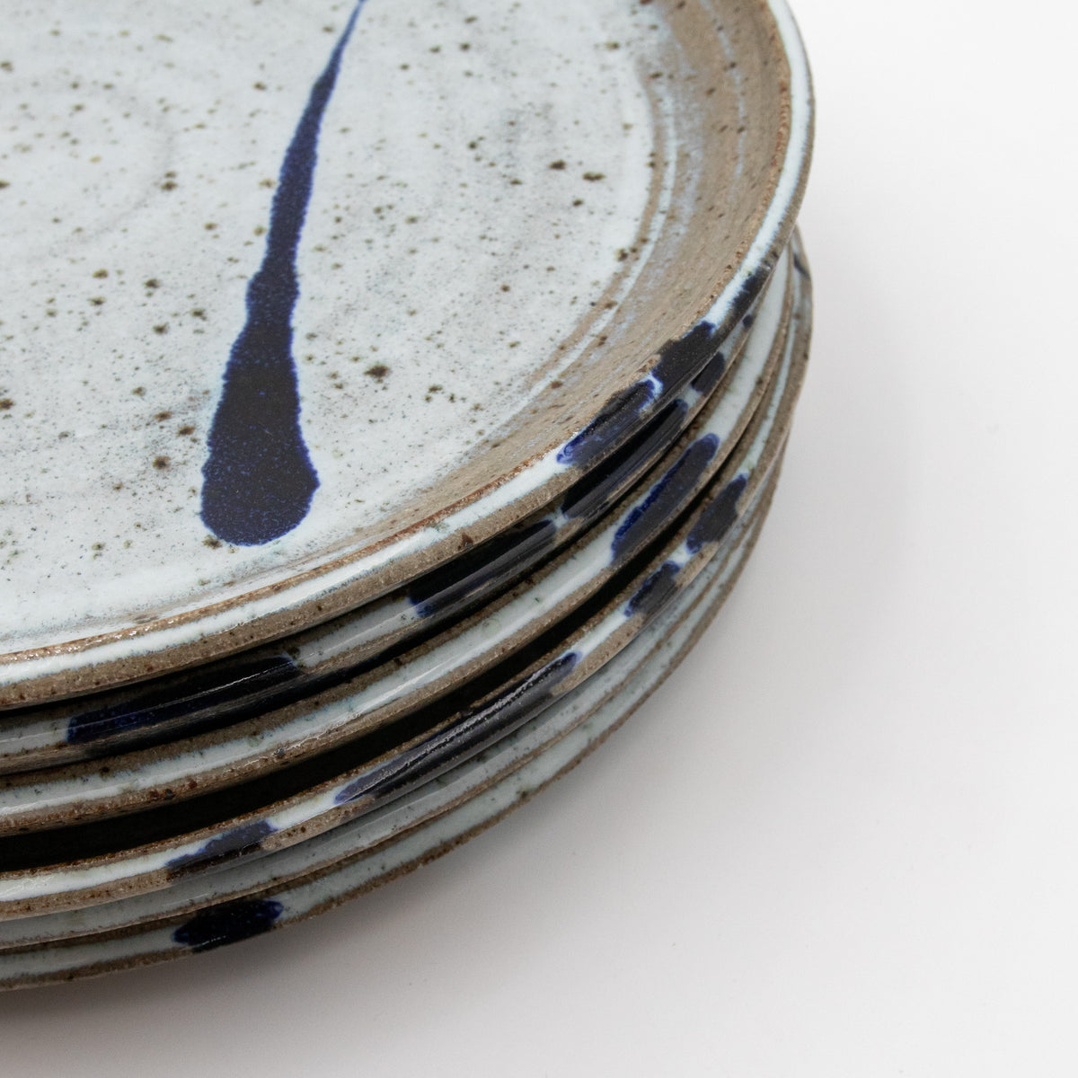 Cobalt Splatter Stoneware Plate
