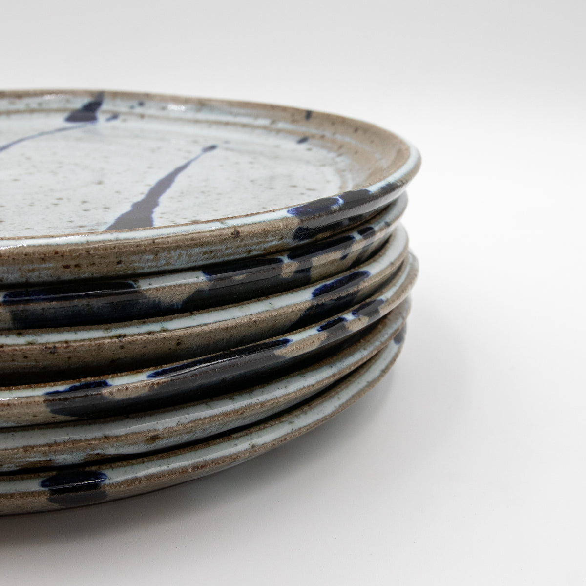 Cobalt Splatter Stoneware Plate