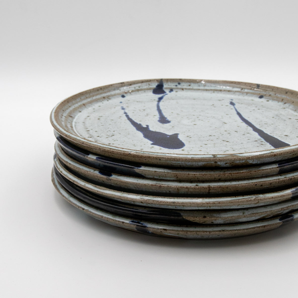 Cobalt Splatter Stoneware Plate