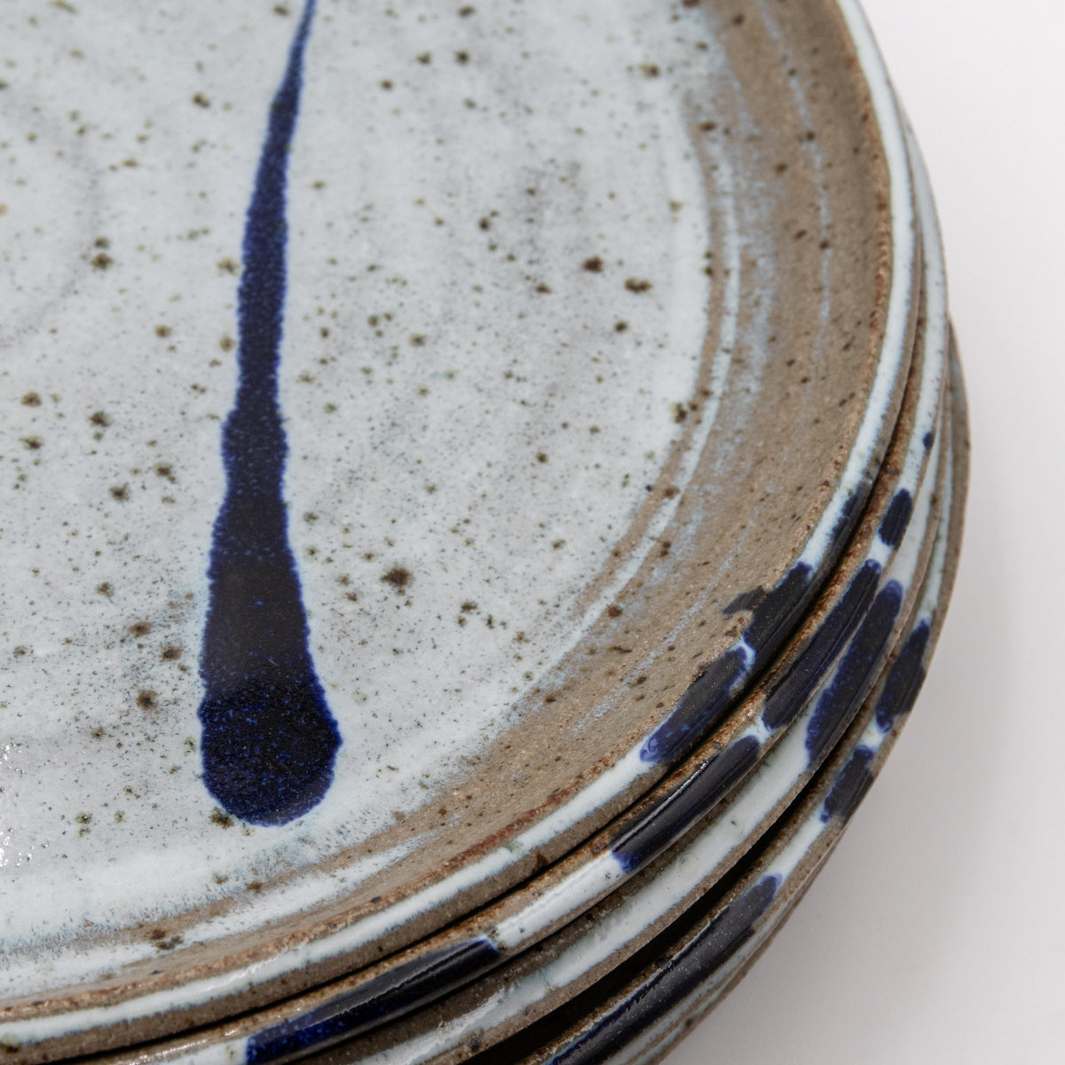 Cobalt Splatter Stoneware Plate
