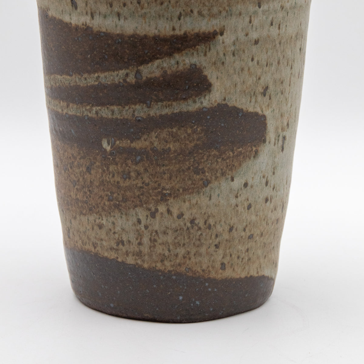 Tapered Glazed Stoneware Vessel