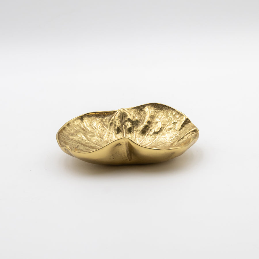 Cast Brass Lotus Leaf Tray