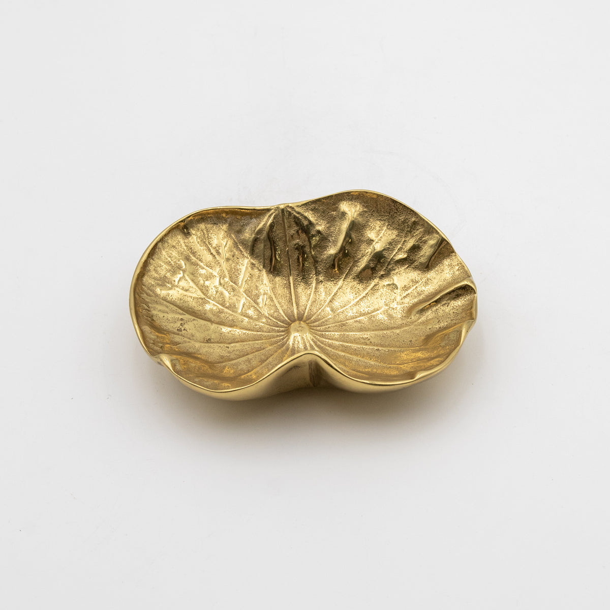 Cast Brass Lotus Leaf Tray