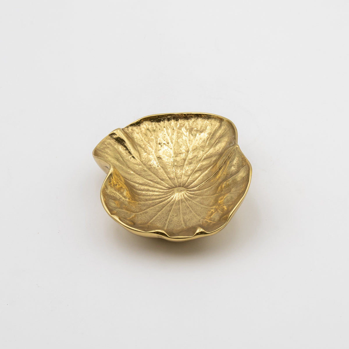 Cast Brass Lotus Leaf Tray