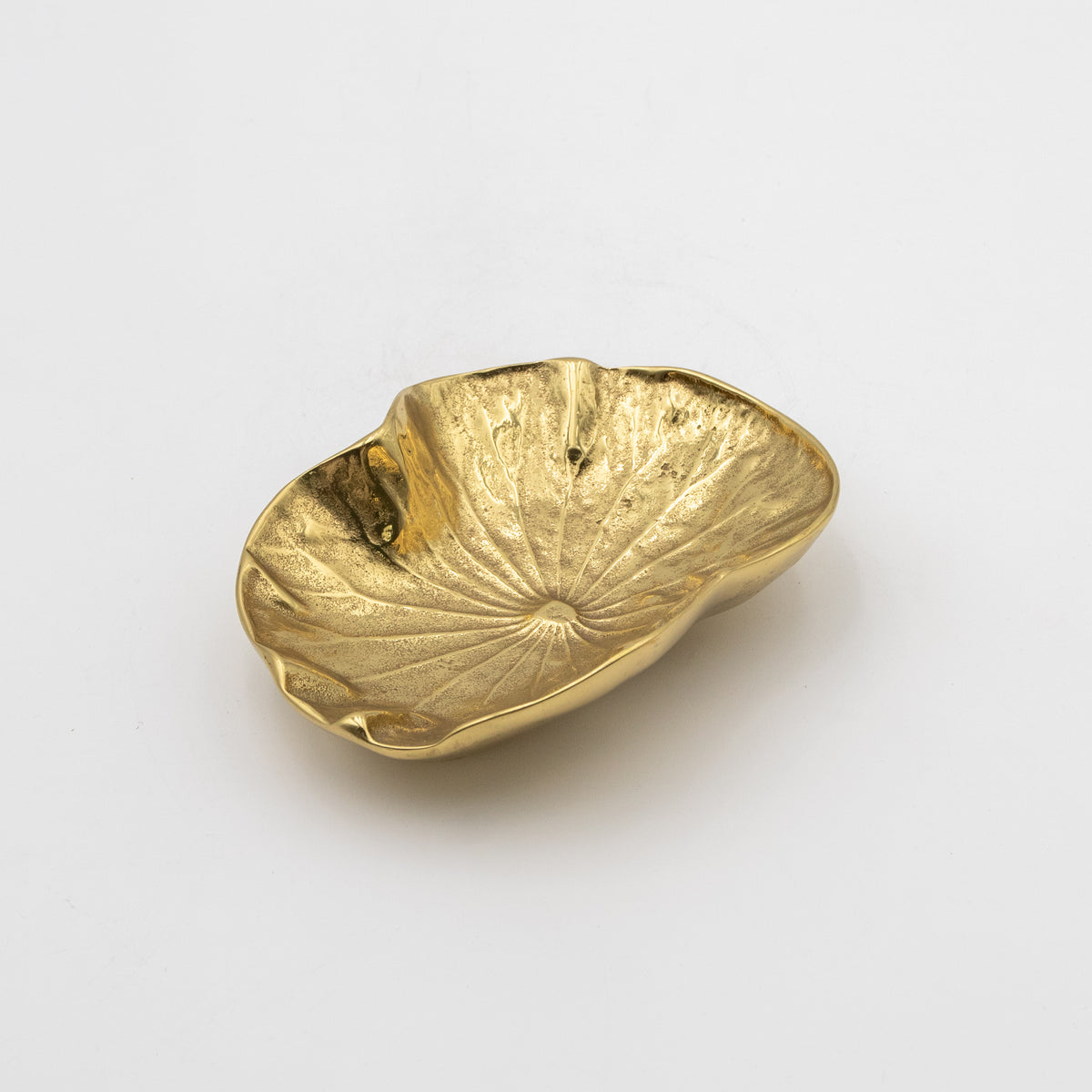 Cast Brass Lotus Leaf Tray