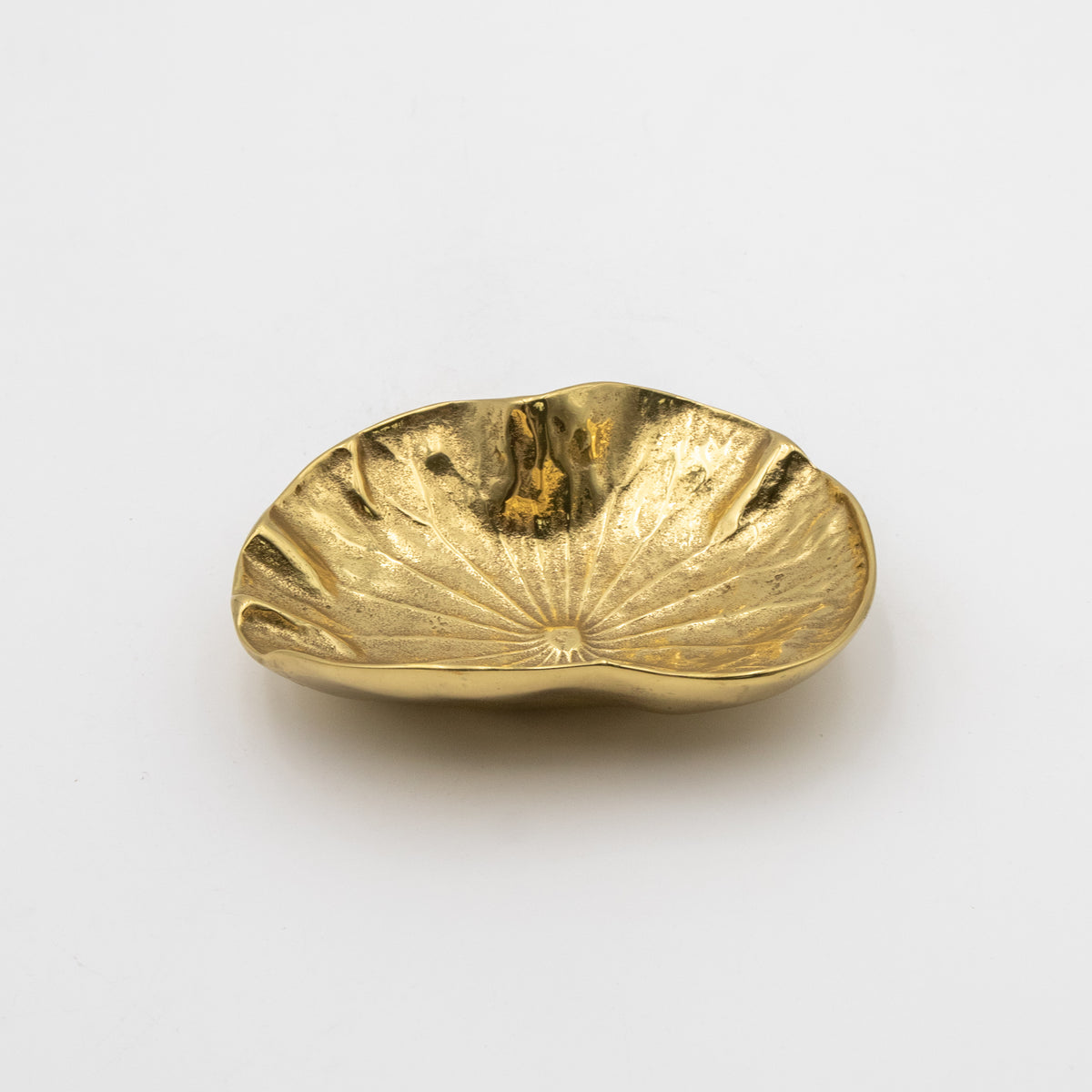 Cast Brass Lotus Leaf Tray