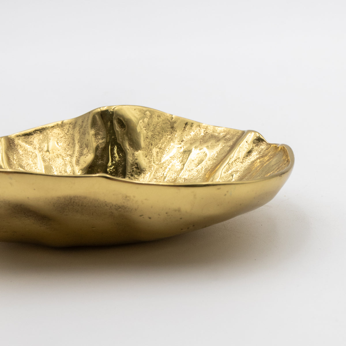 Cast Brass Lotus Leaf Tray