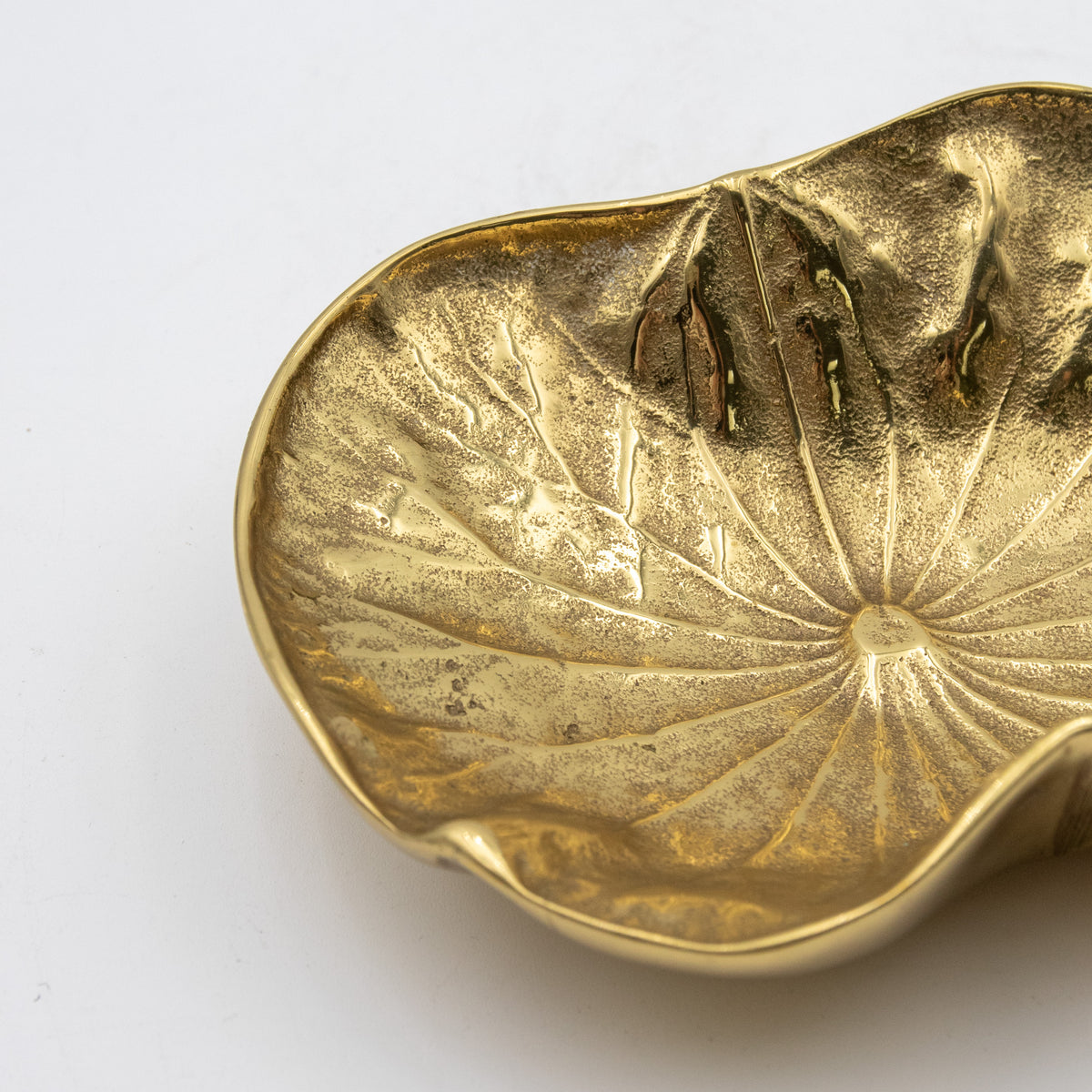 Cast Brass Lotus Leaf Tray