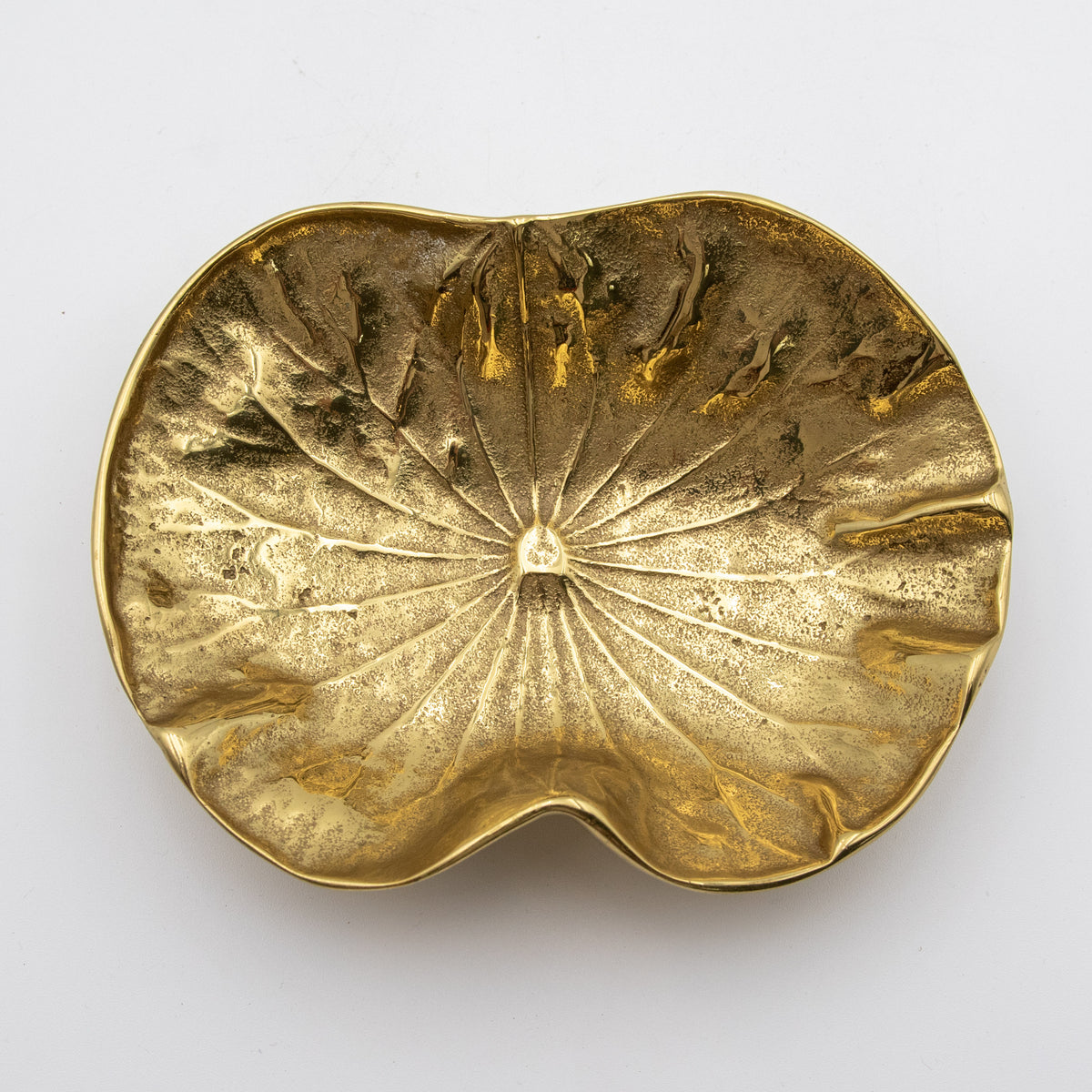 Cast Brass Lotus Leaf Tray