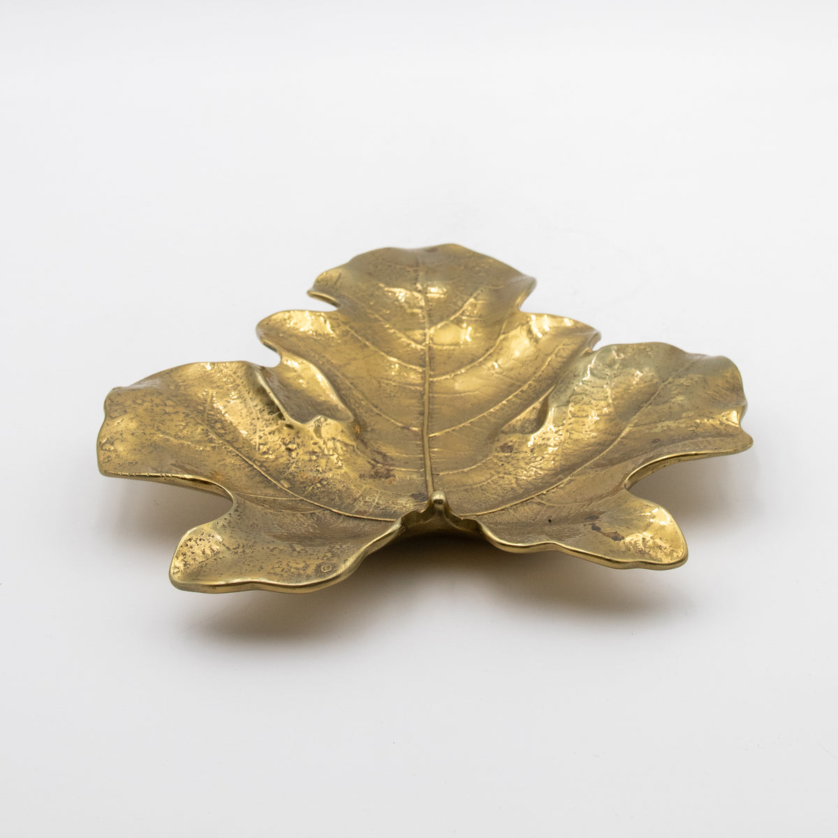 Cast Brass Fig Leaf Tray