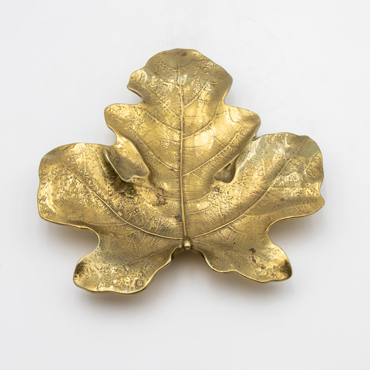 Cast Brass Fig Leaf Tray