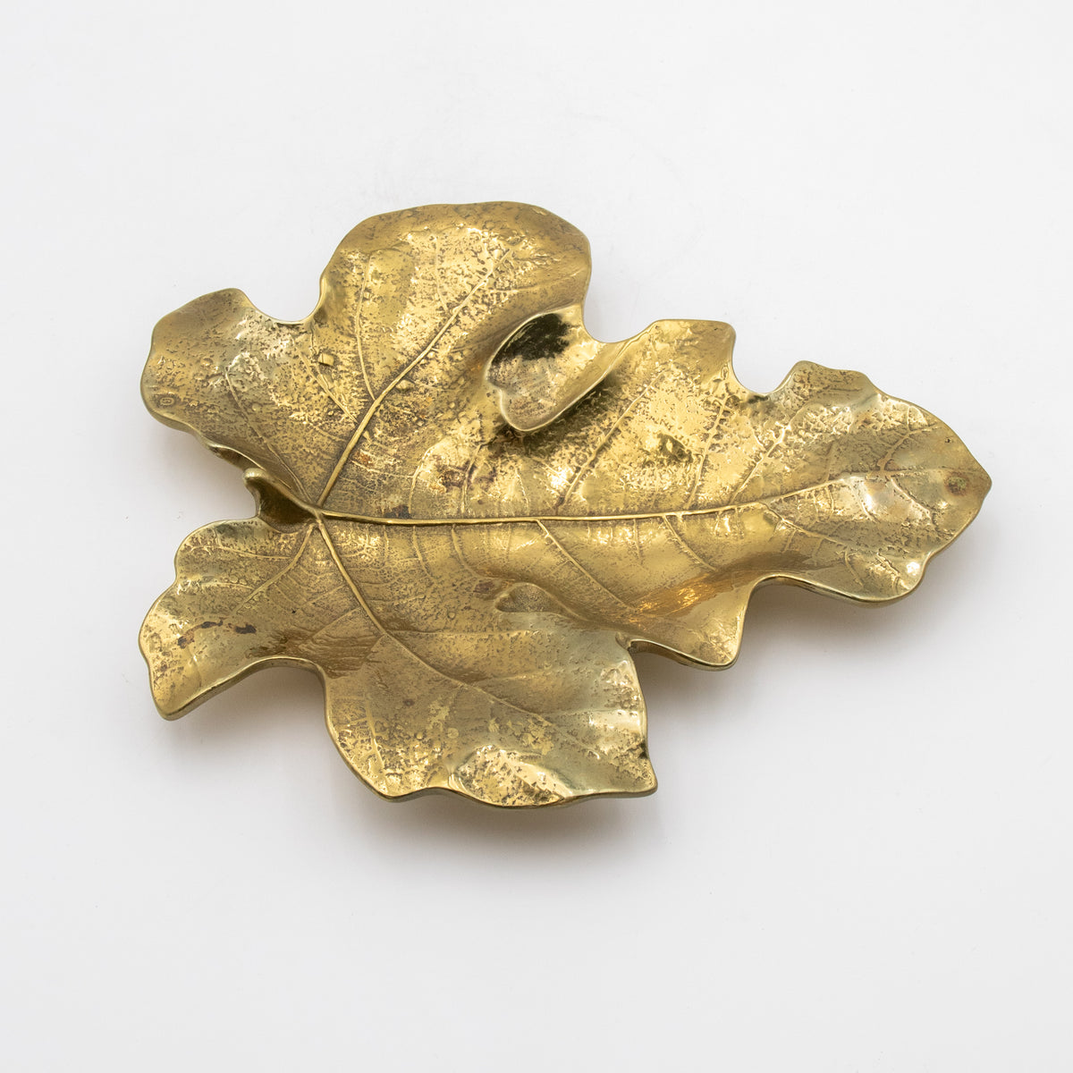 Cast Brass Fig Leaf Tray