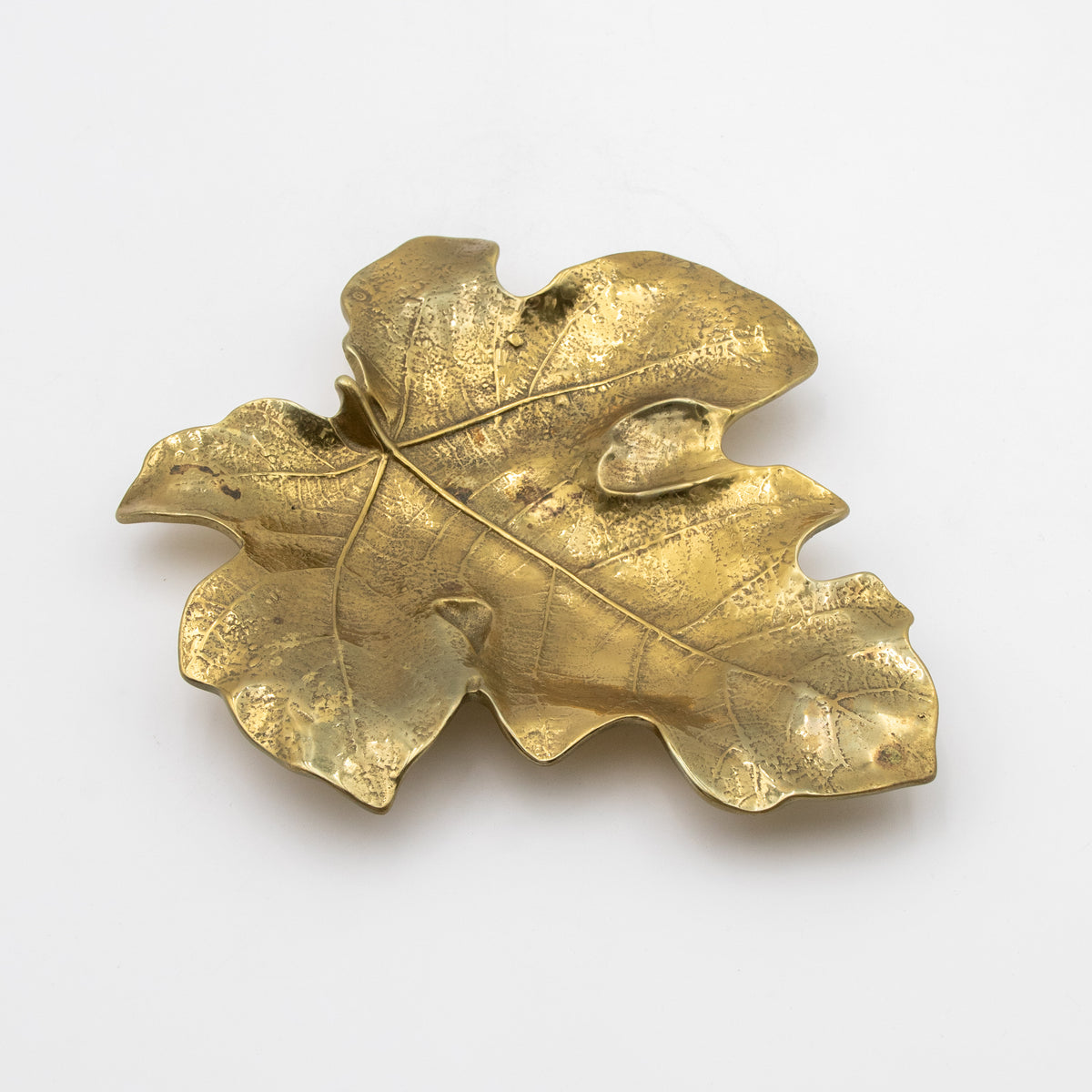 Cast Brass Fig Leaf Tray