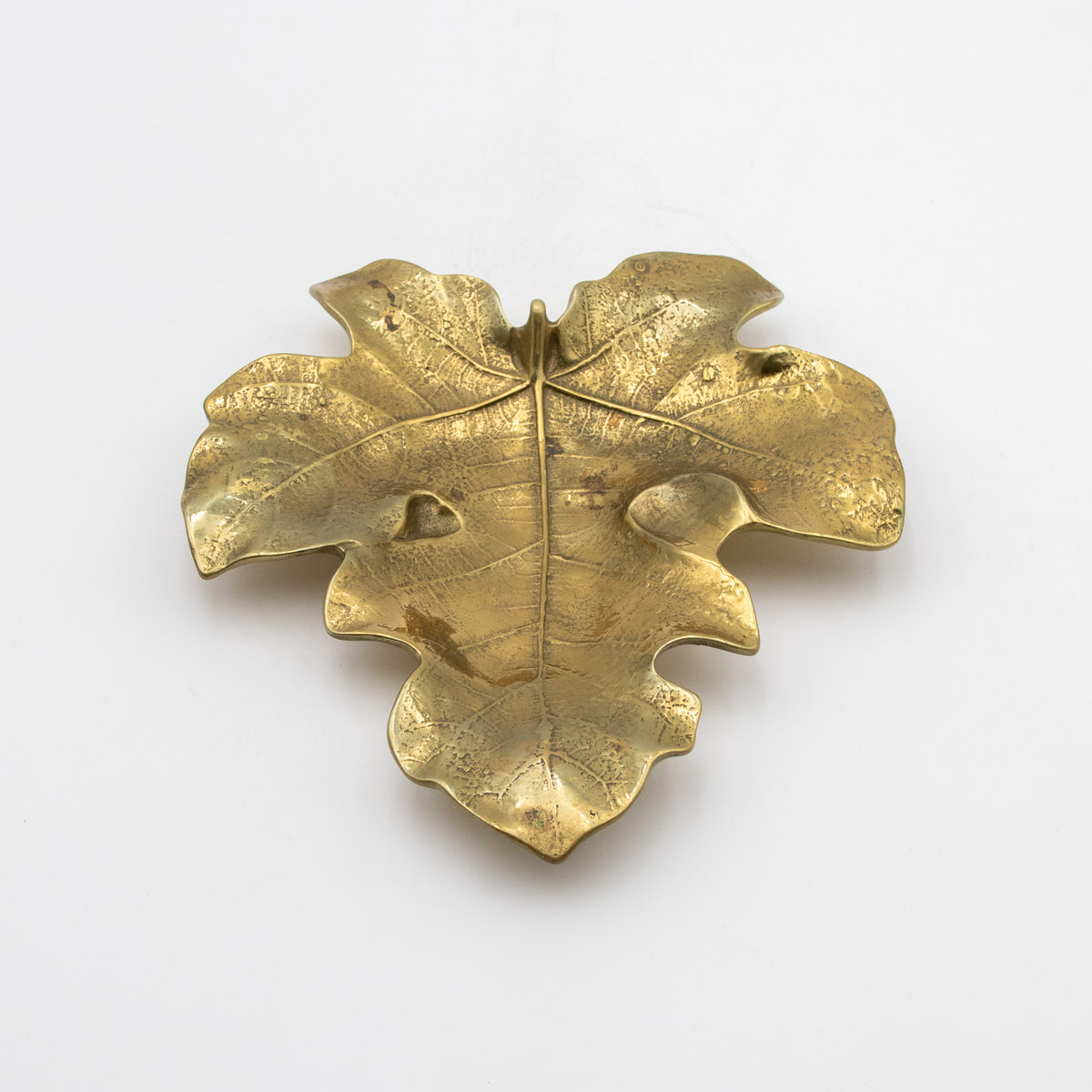 Cast Brass Fig Leaf Tray