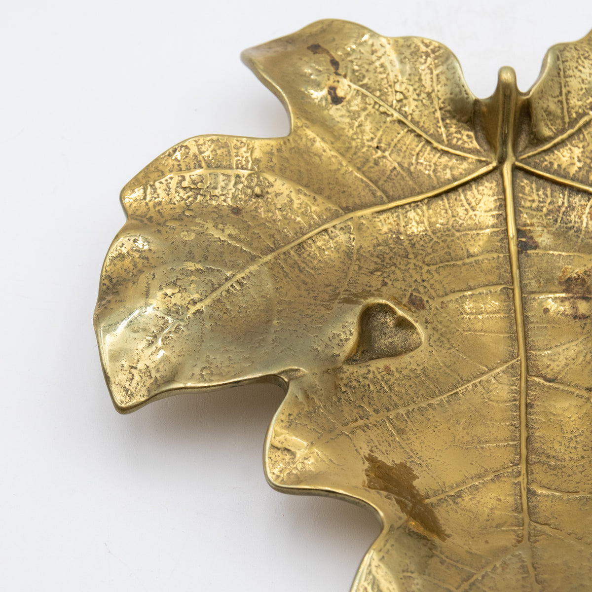 Cast Brass Fig Leaf Tray