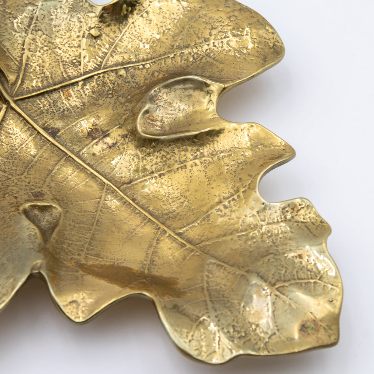 Cast Brass Fig Leaf Tray
