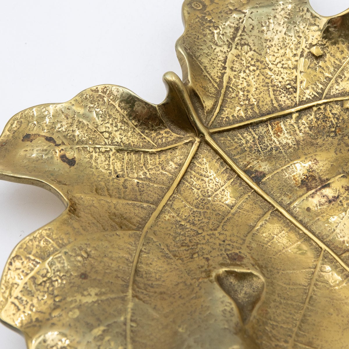 Cast Brass Fig Leaf Tray