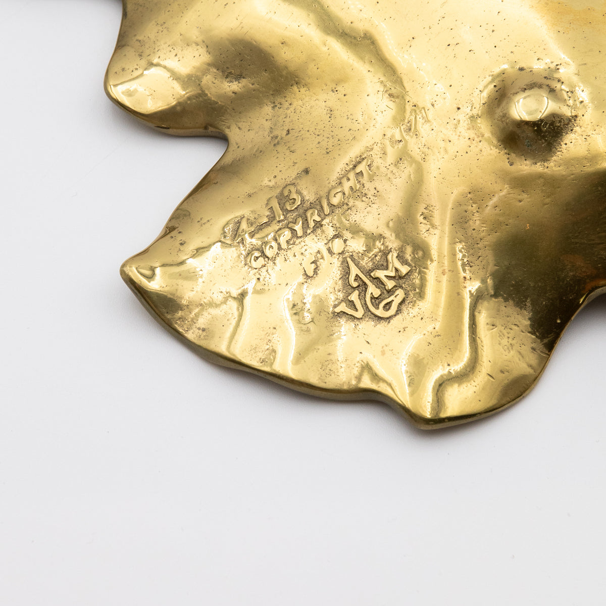 Cast Brass Fig Leaf Tray