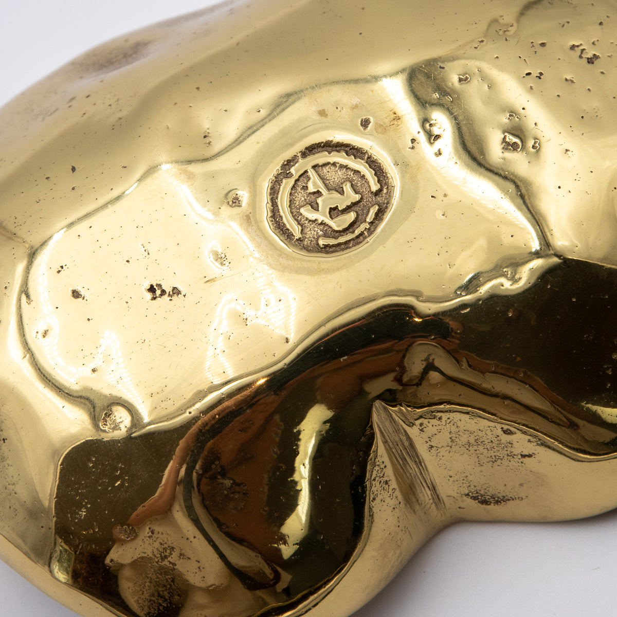 Cast Brass Fig Leaf Tray