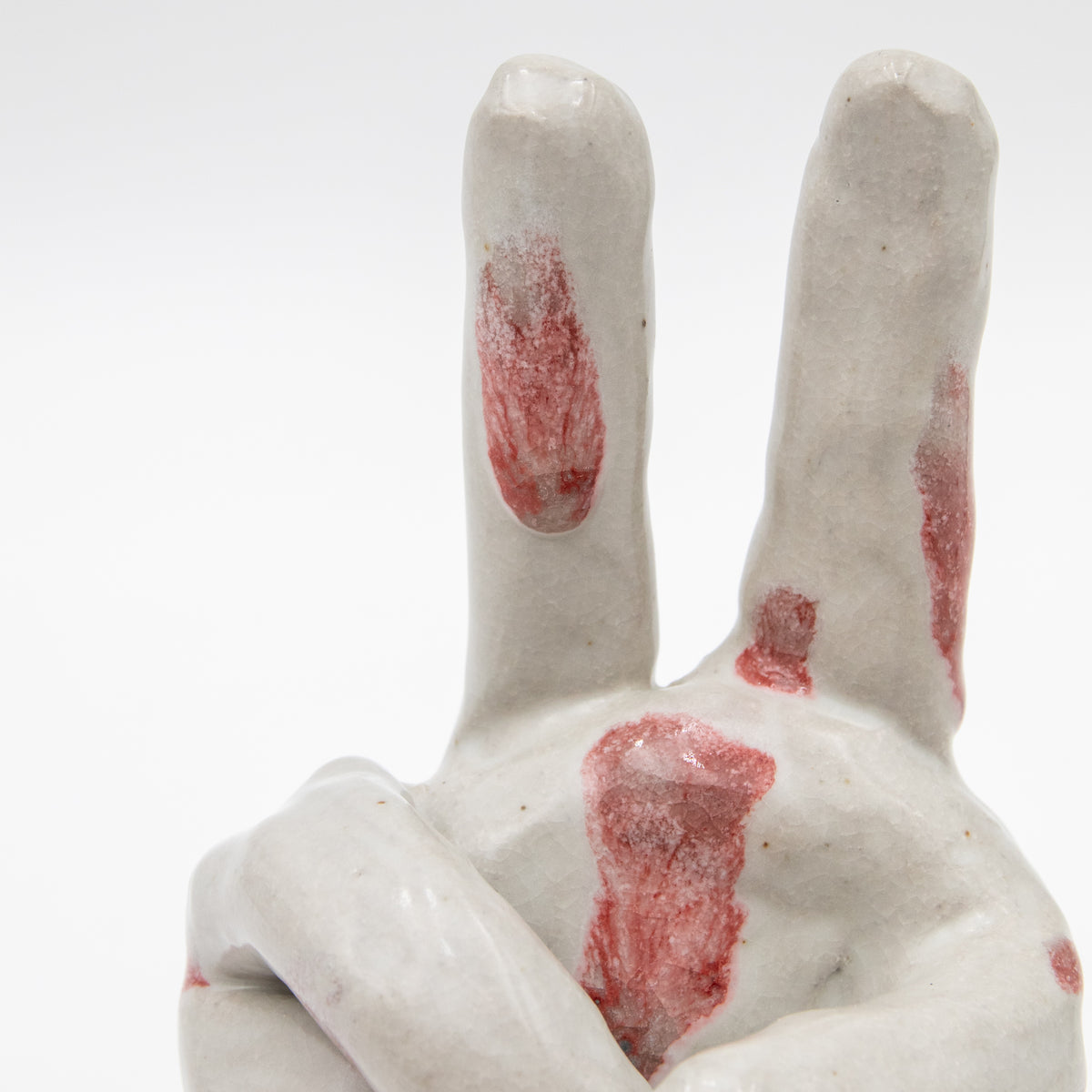 Peace Sign Ceramic Sculpture