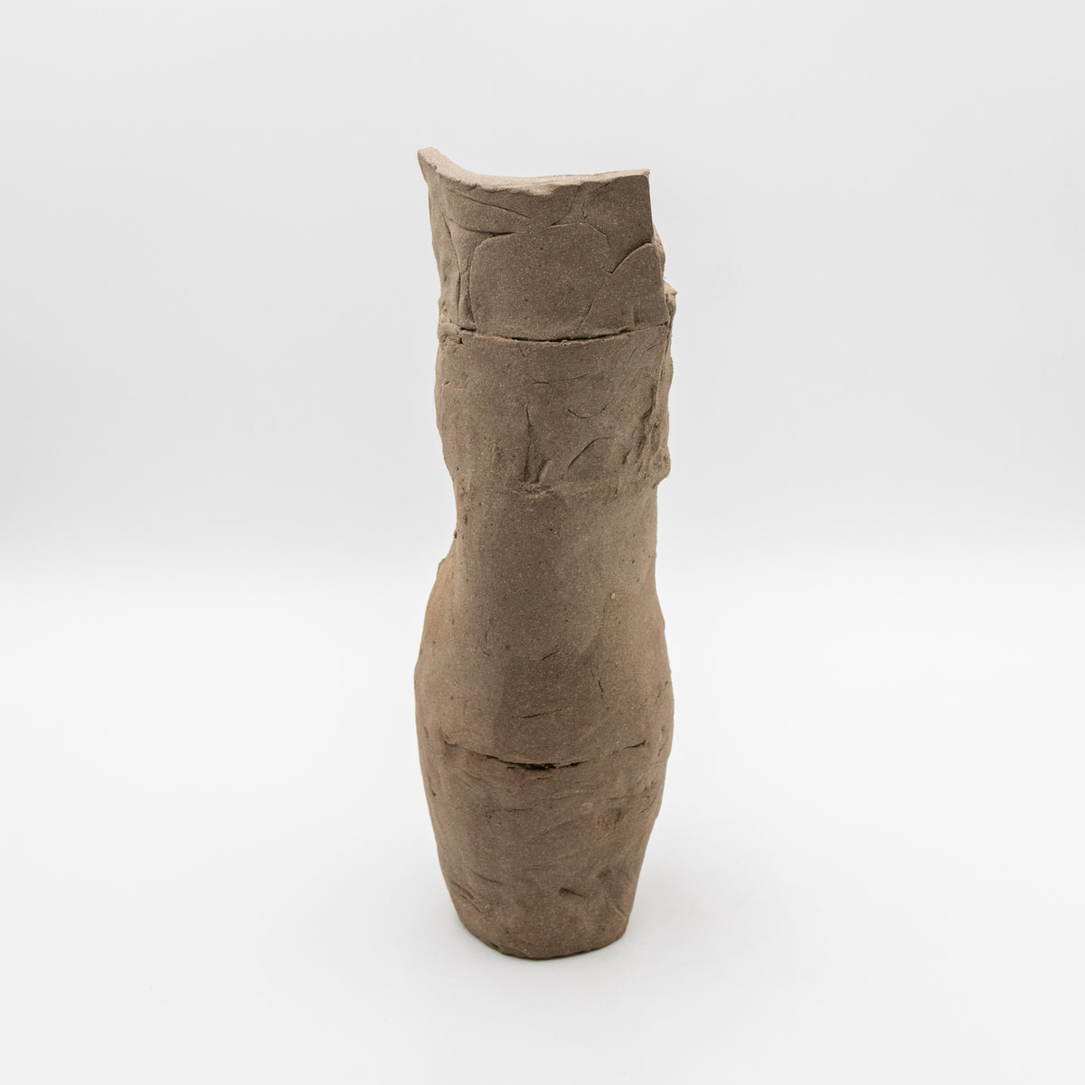 Unglazed Stoneware & Porcelain Vessel
